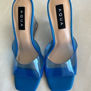 Brand new blue clear sandals